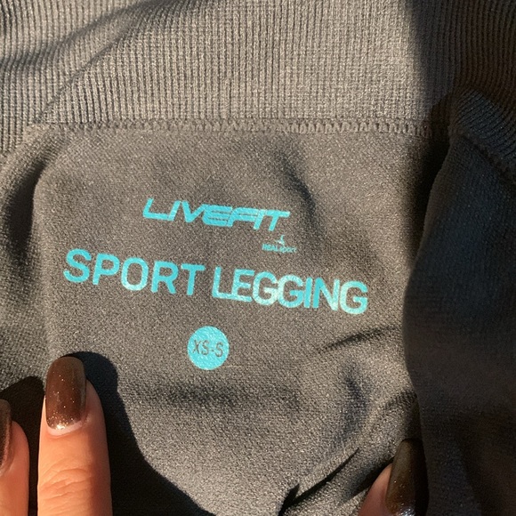 Live fit sport legging xs small grey workout high rise high waisted minimal seam - Picture 4 of 5